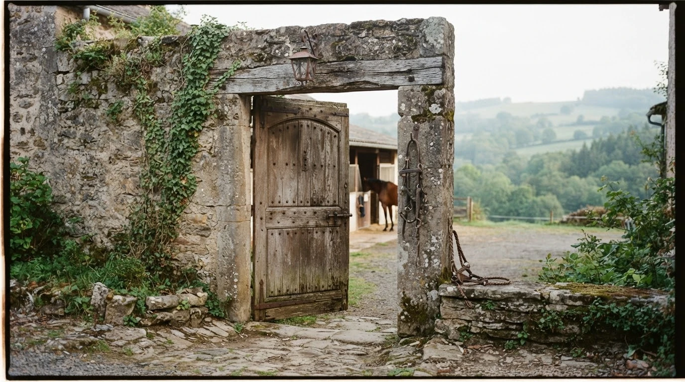 Entrée du ECURIE DE RAMBOURG, centre équestre à Boucé